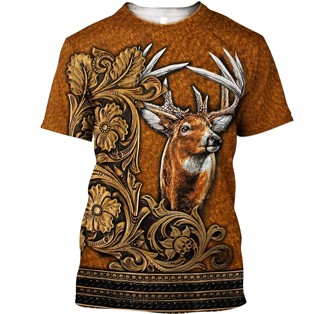 Love Deer Sculpture Shirts - 3D Printed T-shirt