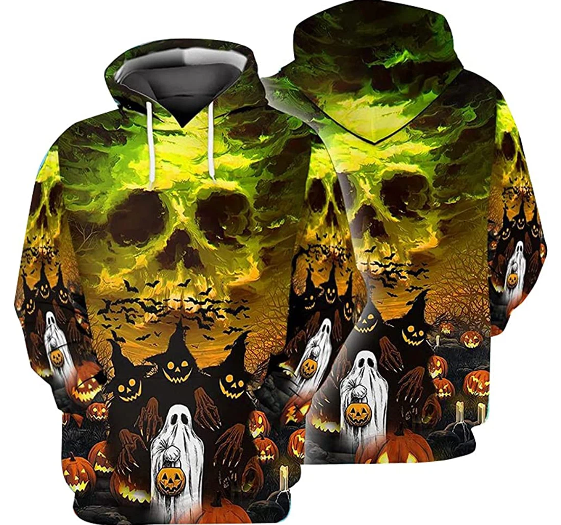 Personalized Halloween Witches Pumpkin Halloween - 3D Printed Pullover Hoodie