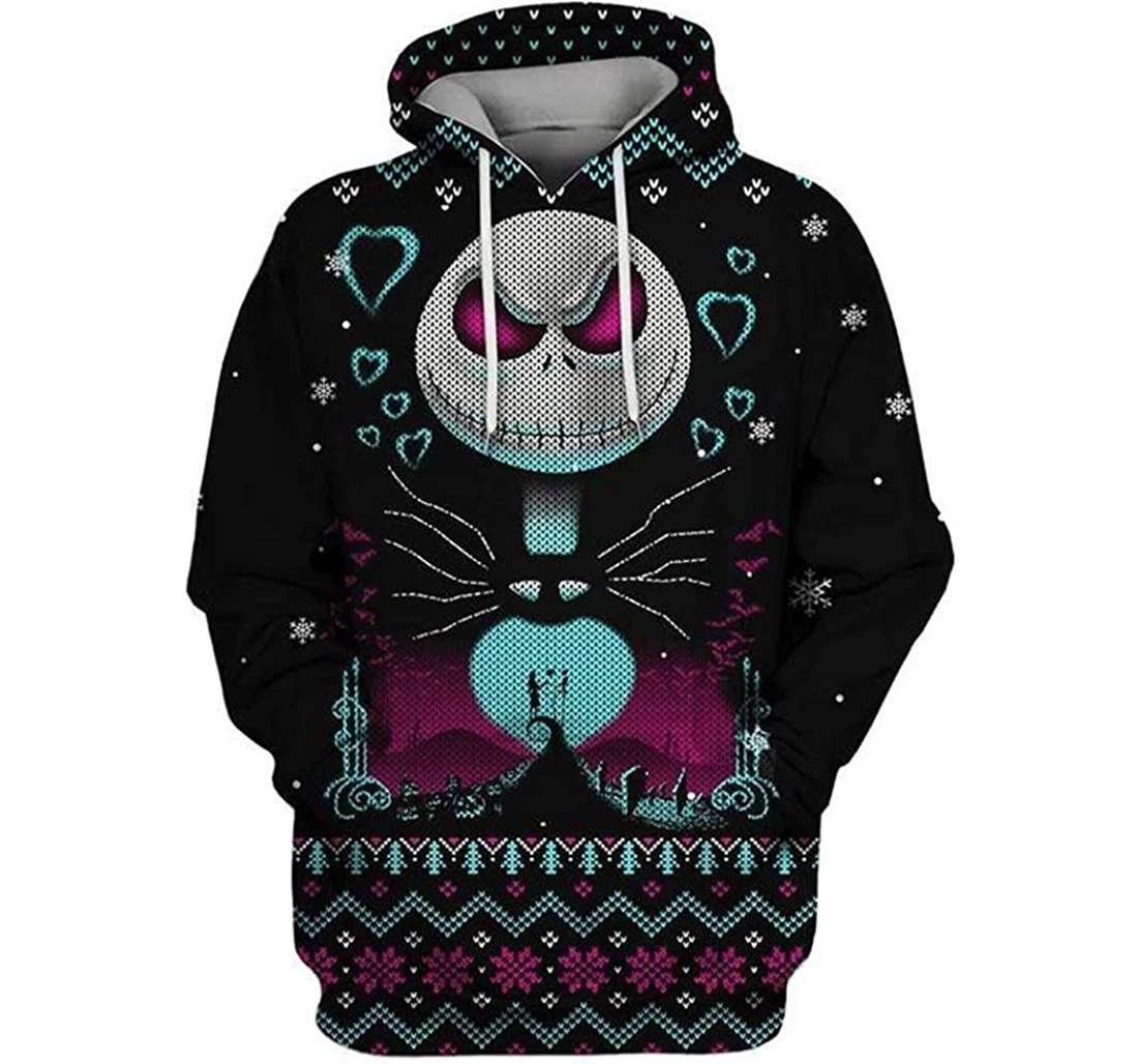 Nightmare Before Christmas Night Of Love - 3D Printed Pullover Hoodie