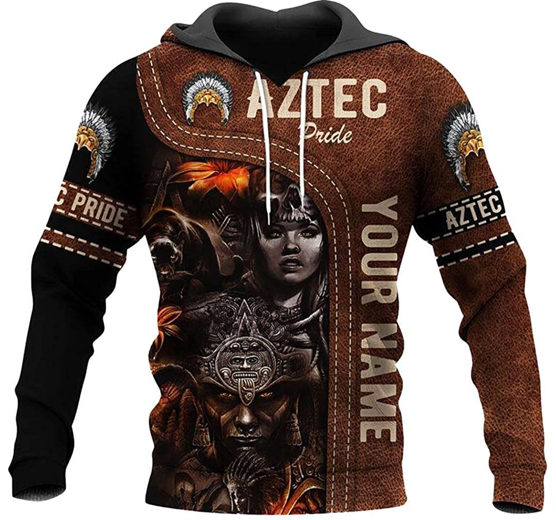 Personalized Aztec Pride Mexico Mexican Leather Pattern Pefect - 3D Printed Pullover Hoodie