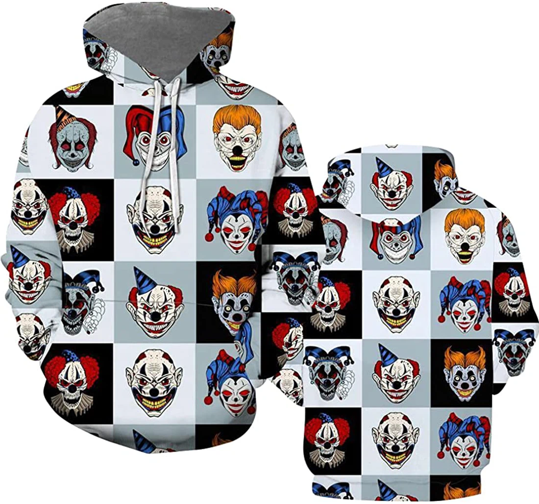 Scary Clown Halloween Halloween - 3D Printed Pullover Hoodie