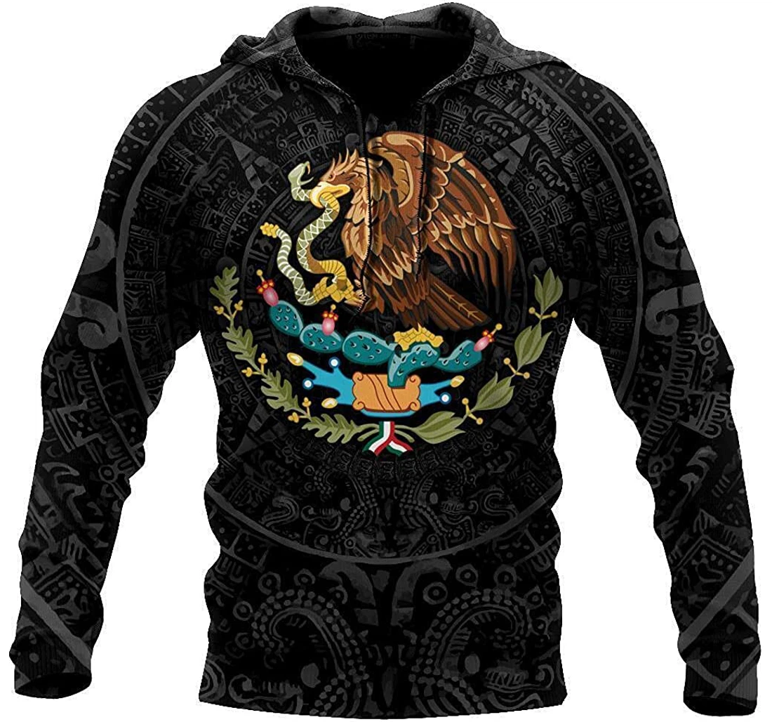 Mexican Aztec Warrior Eagle Pefect - 3D Printed Pullover Hoodie