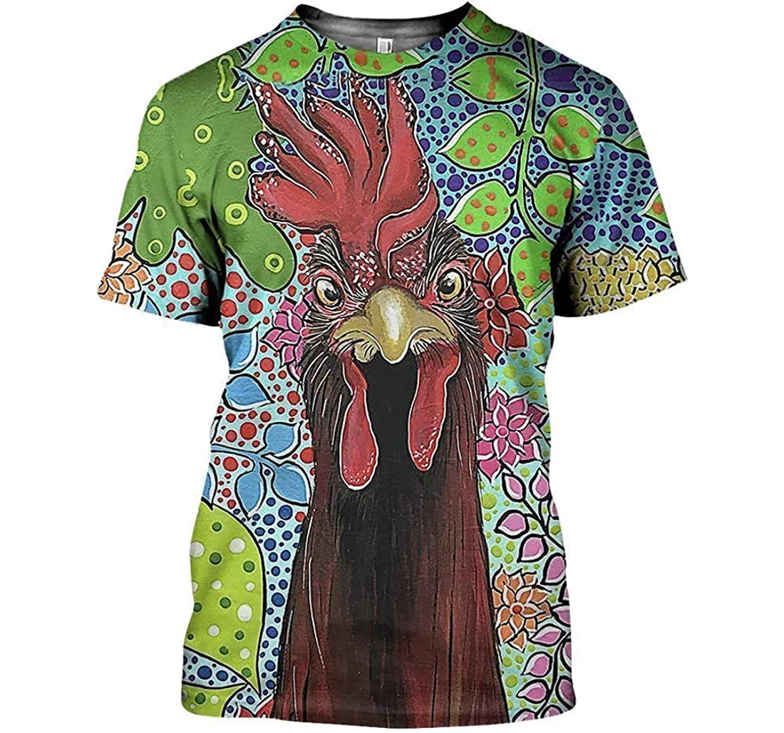 Chicken Art Shirts - 3D Printed T-shirt