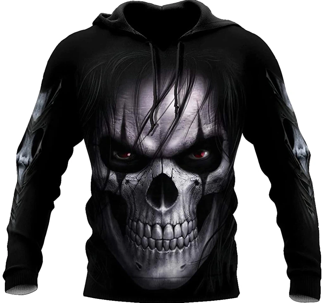 Skull Tattoo Face Skull Shirts - 3D Printed Pullover Hoodie