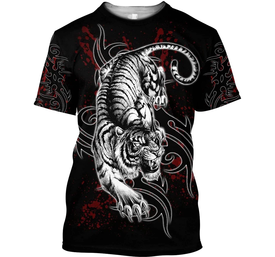 Tiger White Tiger Shirts - 3D Printed T-shirt