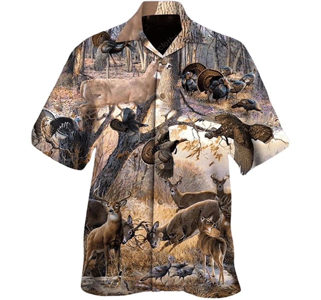 Hunting Season Beach Included Hawaiian Shirt, Button Up Aloha Shirt For Men, Women