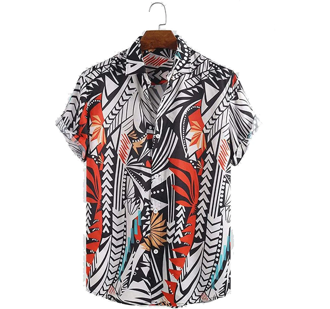 Color Abstract Beach Included Hawaiian Shirt, Button Up Aloha Shirt For Men, Women