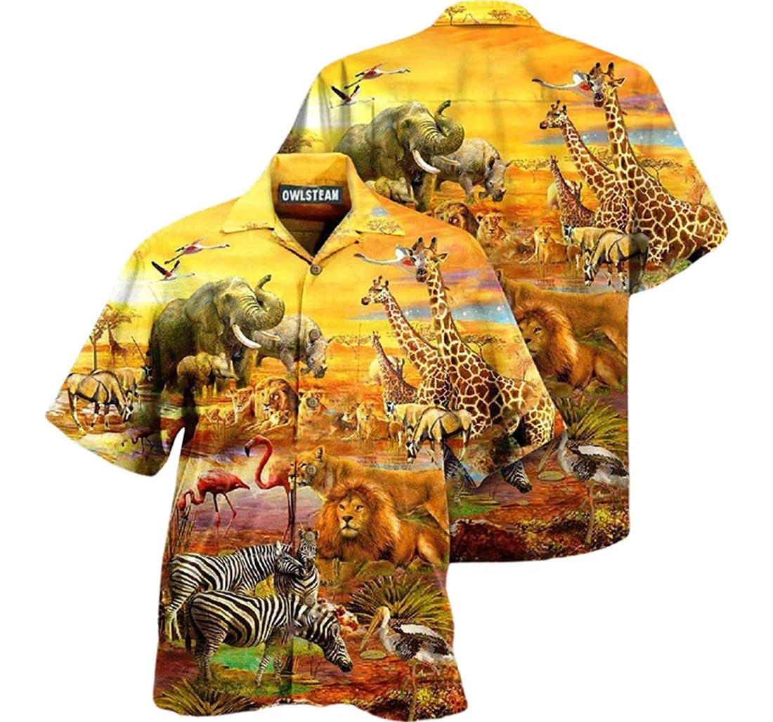 Animals Proctect Wildlife Sunset Lover Beach Included Hawaiian Shirt, Button Up Aloha Shirt For Men, Women