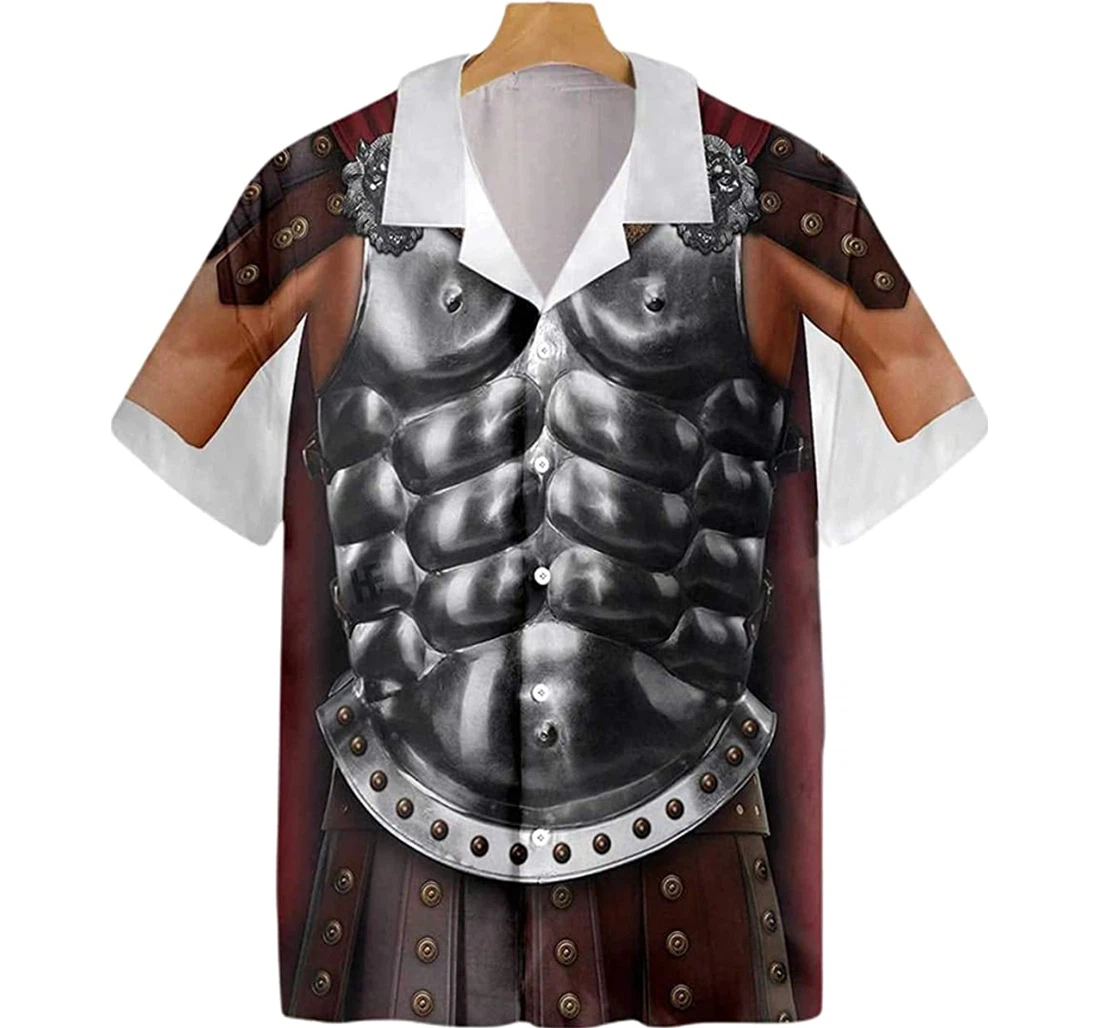 Halloween Gladiator Beautiful Beach Included Hawaiian Shirt, Button Up Aloha Shirt For Men, Women