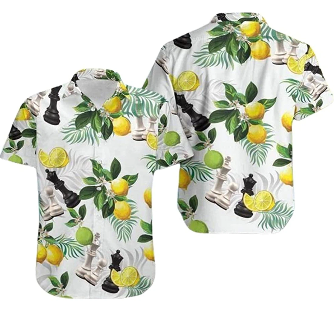Chess Lemon Beach Included Hawaiian Shirt, Button Up Aloha Shirt For Men, Women