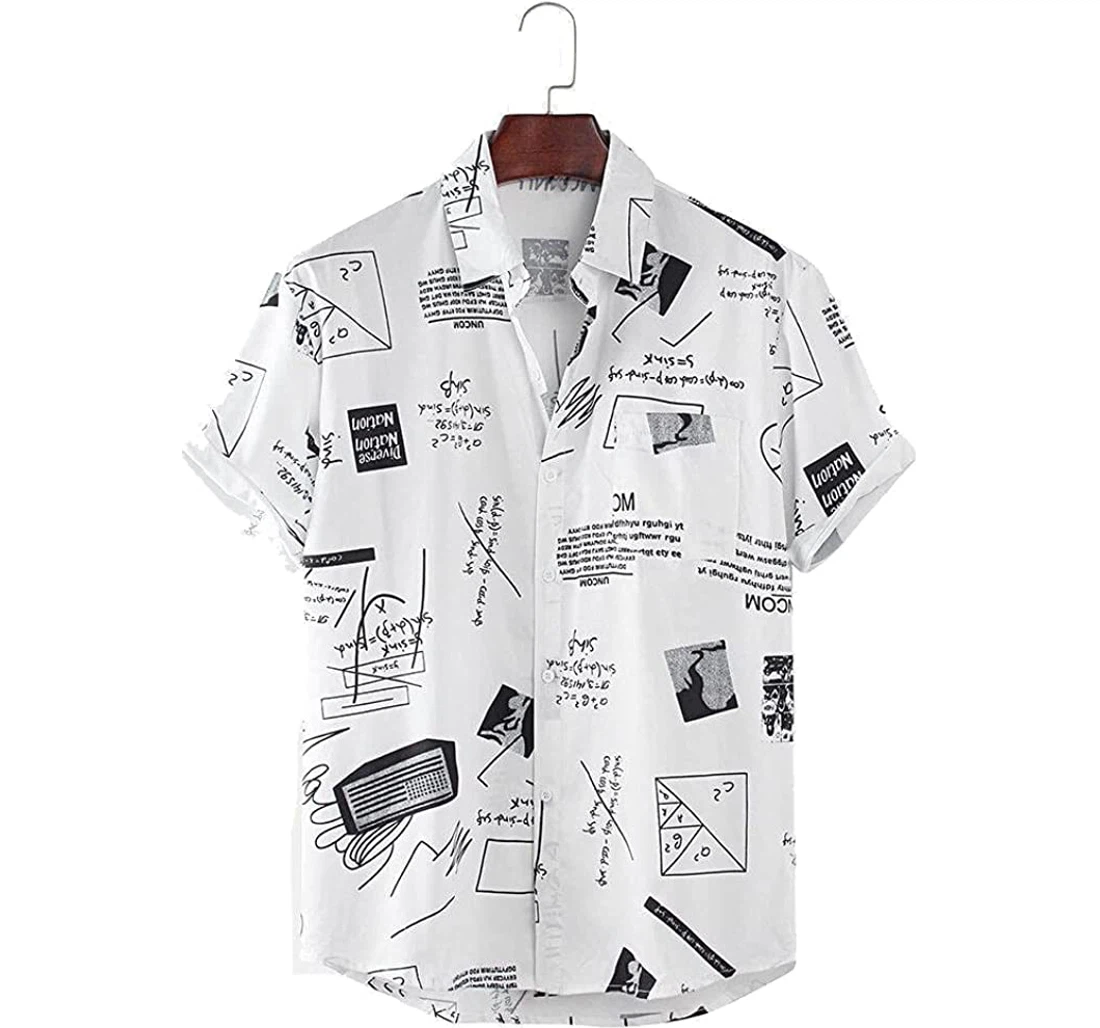 Funny Abstract Cartoon Slogan Beach Included Hawaiian Shirt, Button Up Aloha Shirt For Men, Women