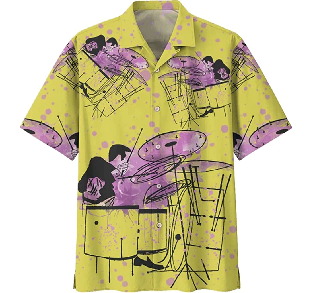 Amazing Drum Lover Beach Included Hawaiian Shirt, Button Up Aloha Shirt For Men, Women