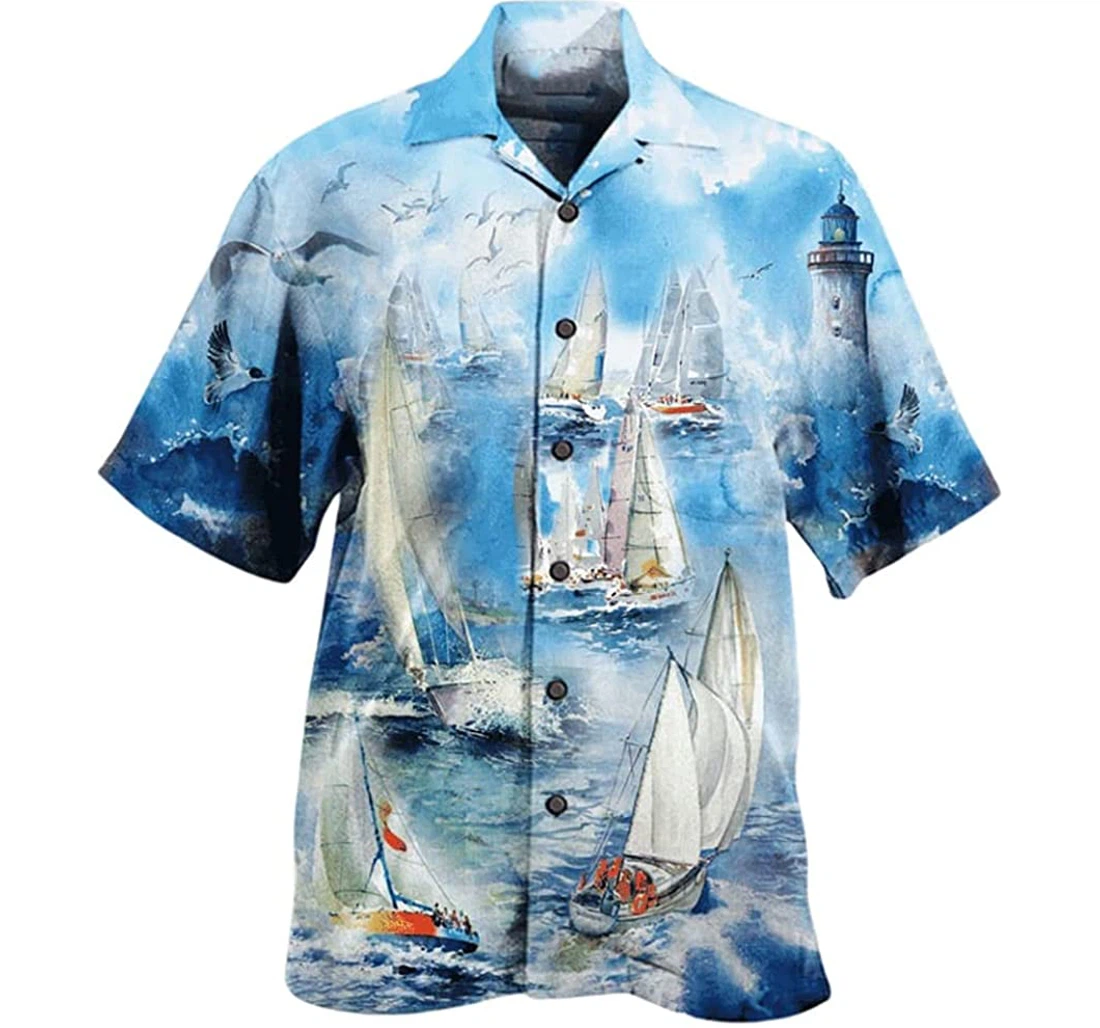 Cutter Yacht Club Beach Included Hawaiian Shirt, Button Up Aloha Shirt For Men, Women