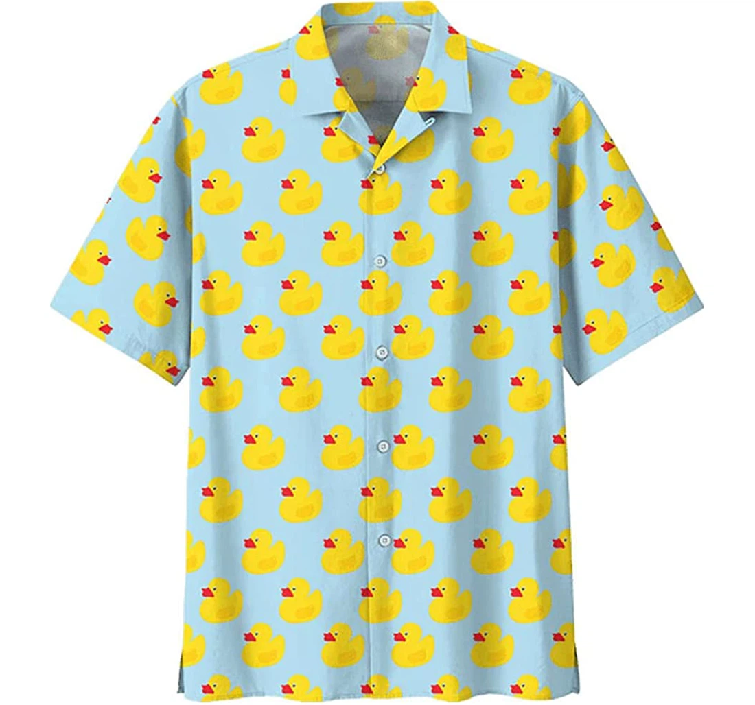 Amazing Seamless Duck Pattern Beach Included Hawaiian Shirt, Button Up Aloha Shirt For Men, Women