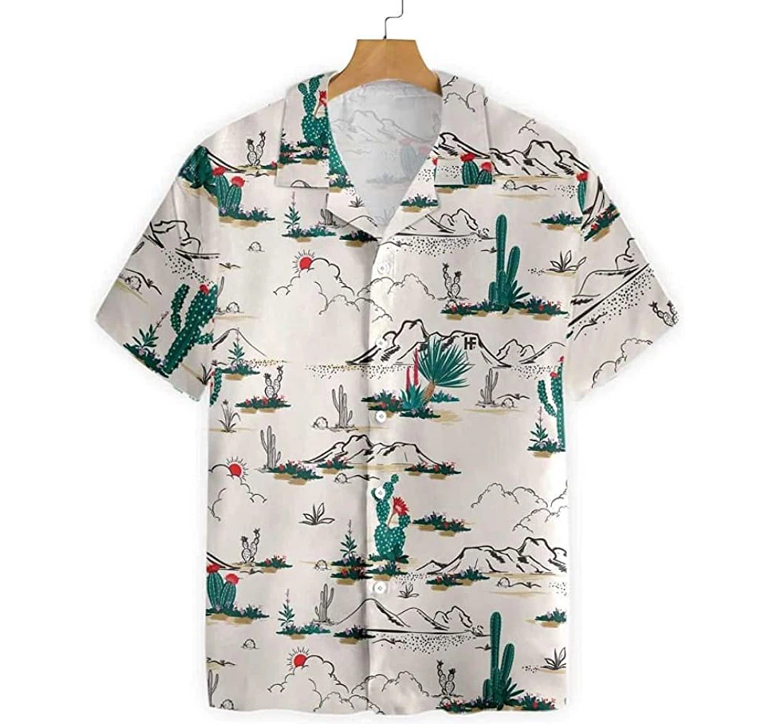 Desert Landscape Beach Included Hawaiian Shirt, Button Up Aloha Shirt For Men, Women