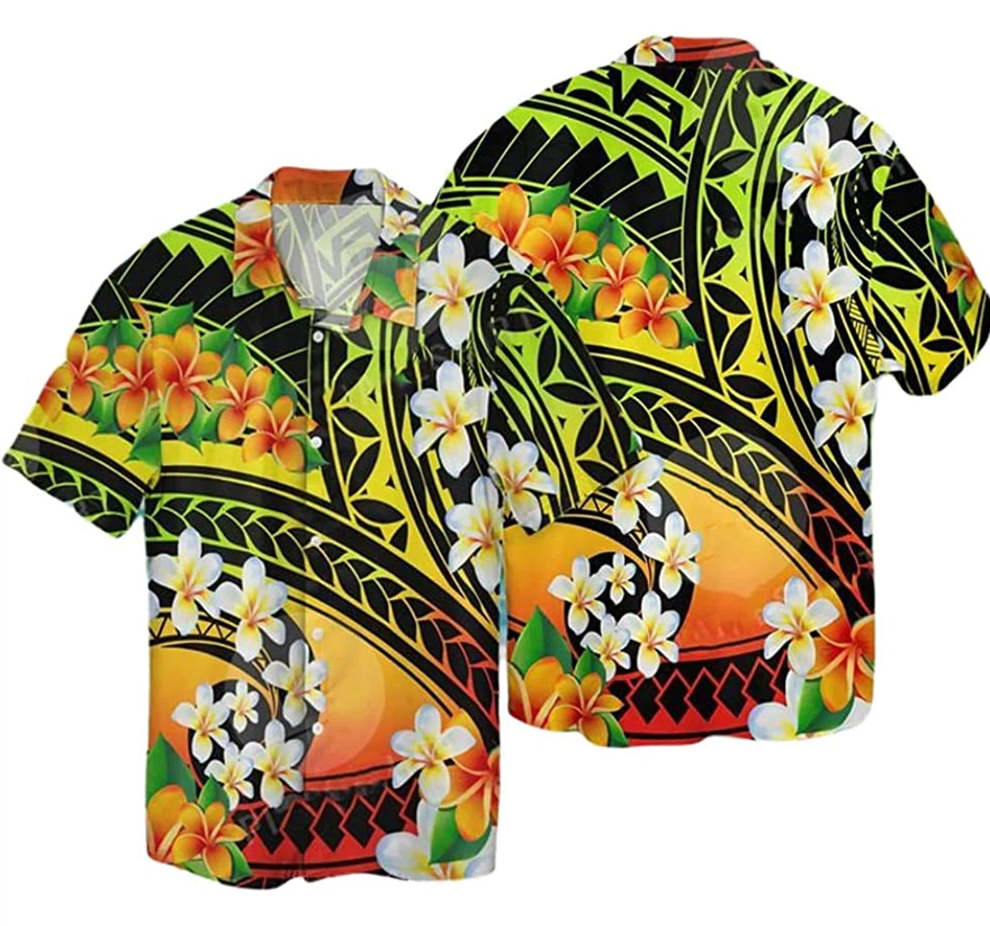 Flowers Native Art Beach Included Hawaiian Shirt, Button Up Aloha Shirt For Men, Women