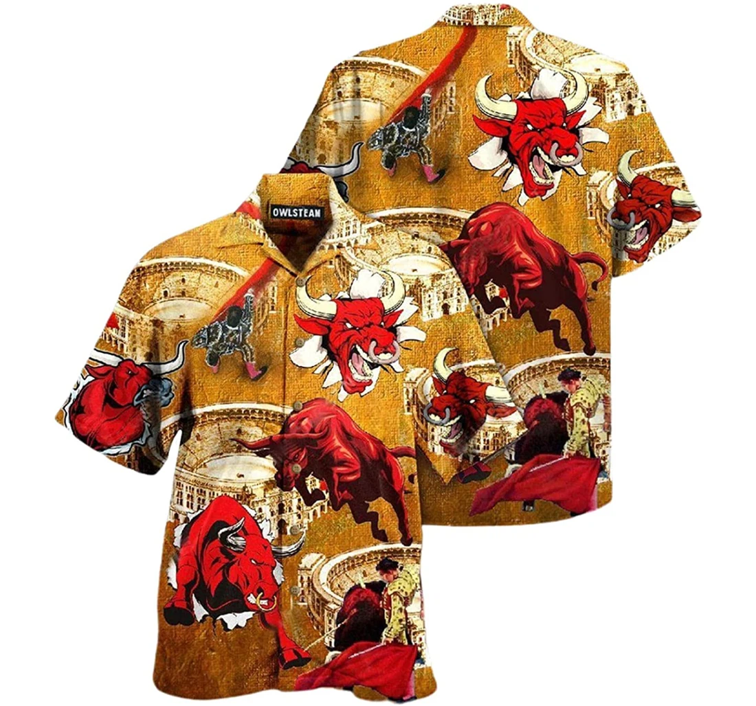 Animals Bulls Do Not Win Bull Fight Beach Included Hawaiian Shirt, Button Up Aloha Shirt For Men, Women