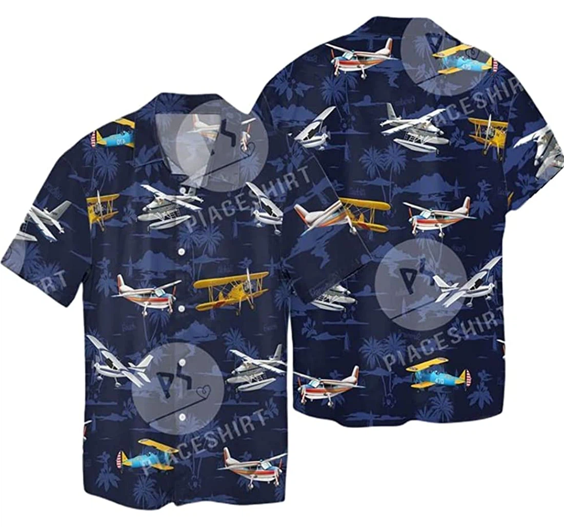 Airplane On The Beach Beach Included Hawaiian Shirt, Button Up Aloha Shirt For Men, Women
