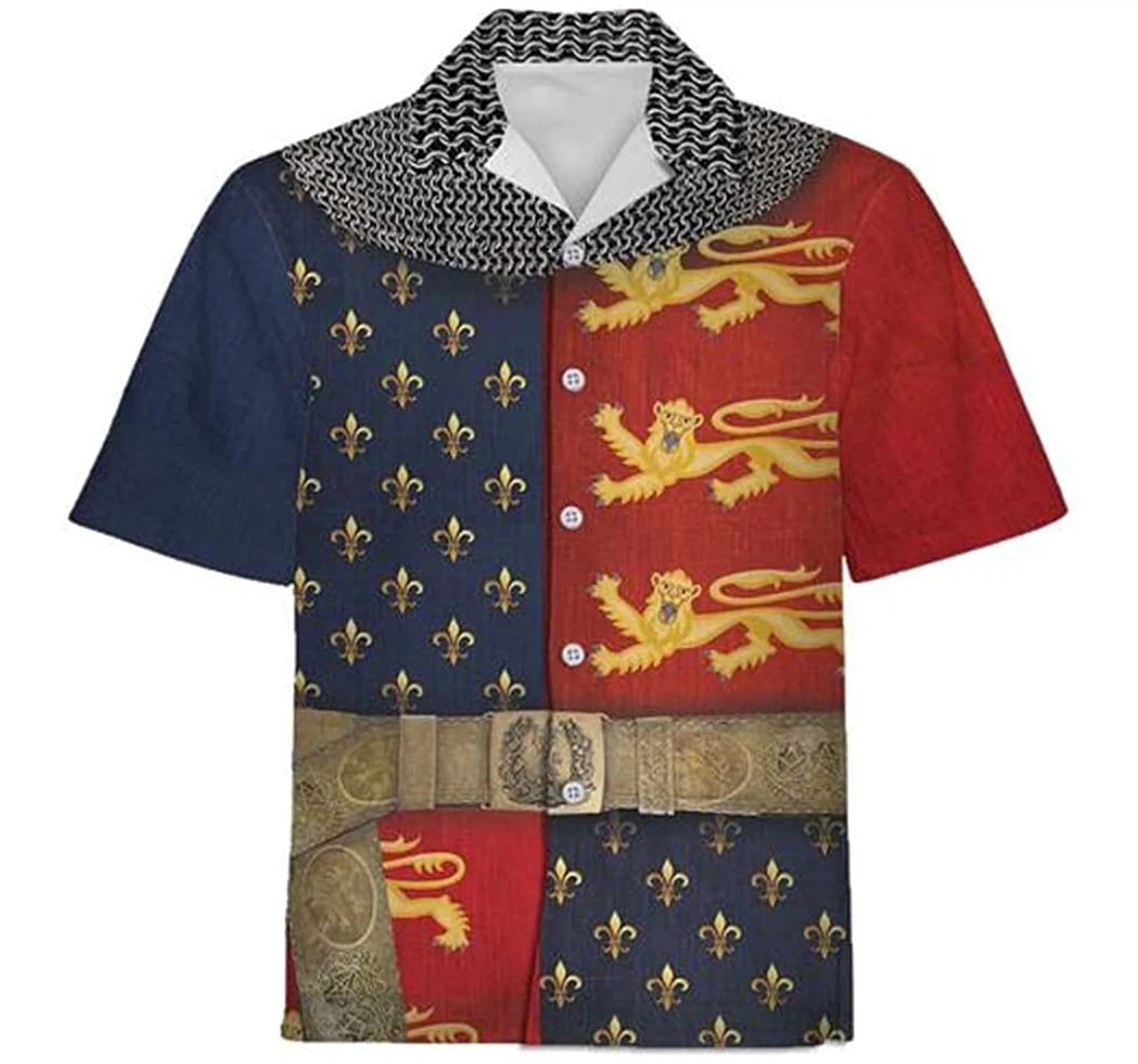 Henry V Of England Beach Included Hawaiian Shirt, Button Up Aloha Shirt For Men, Women