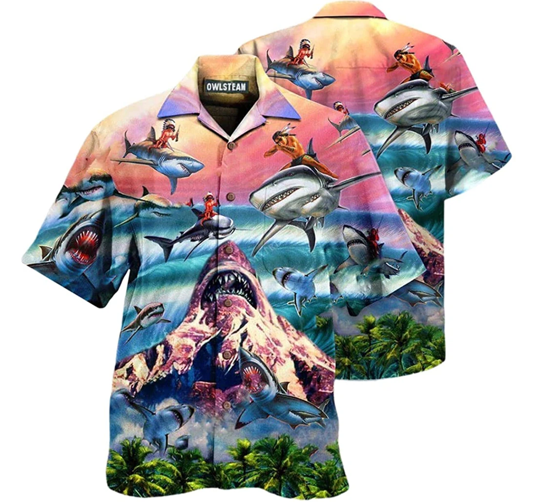 Shark You Still Find Shark Beach Included Hawaiian Shirt, Button Up Aloha Shirt For Men, Women