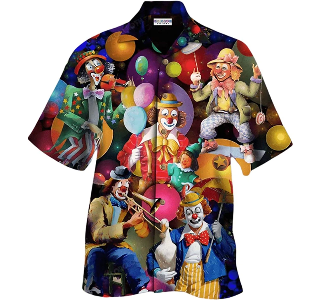 More Clown Less Beach Included Hawaiian Shirt, Button Up Aloha Shirt For Men, Women