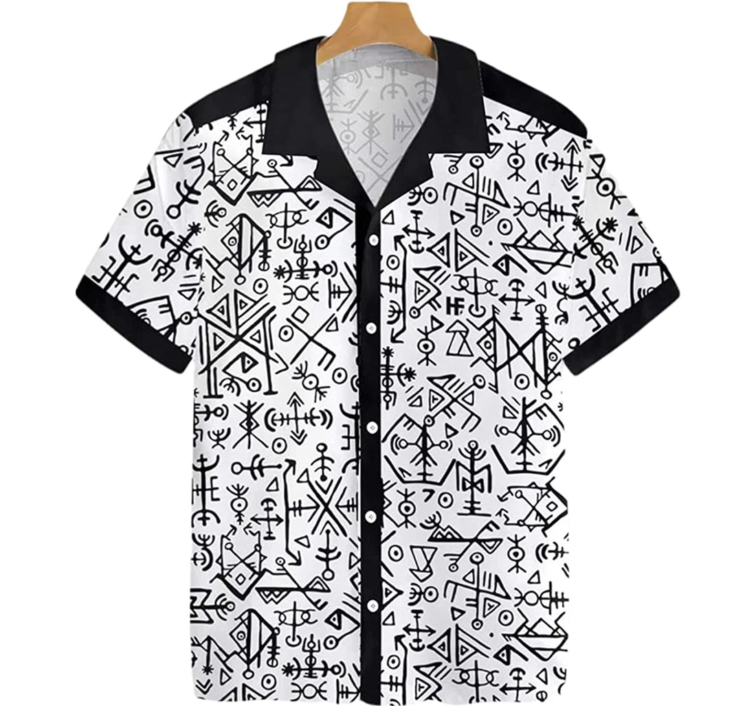 Ancient Viking Seamless Beach Included Hawaiian Shirt, Button Up Aloha Shirt For Men, Women