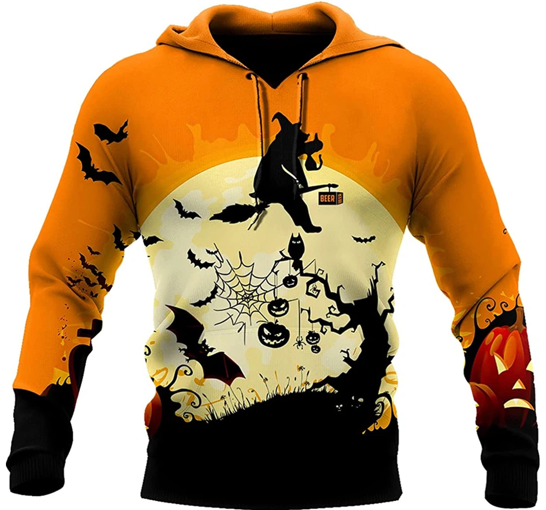 Halloween Bear Witch - 3D Printed Pullover Hoodie