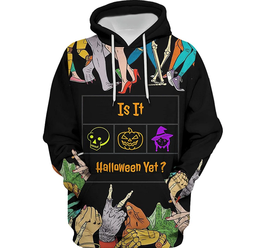 Personalized Halloween Is It Halloween Yet - 3D Printed Pullover Hoodie