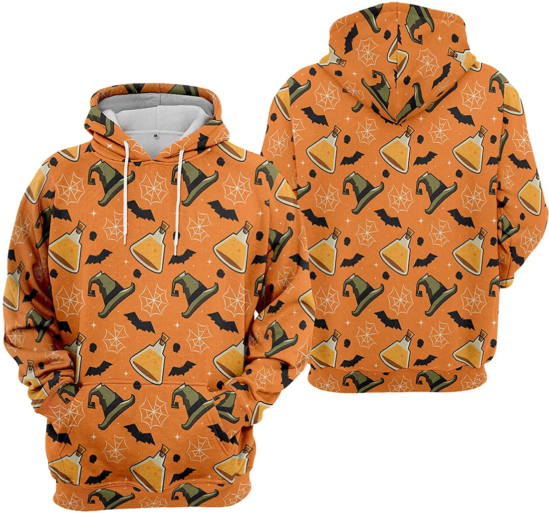 Spider Seamless Pattern Halloween - 3D Printed Pullover Hoodie