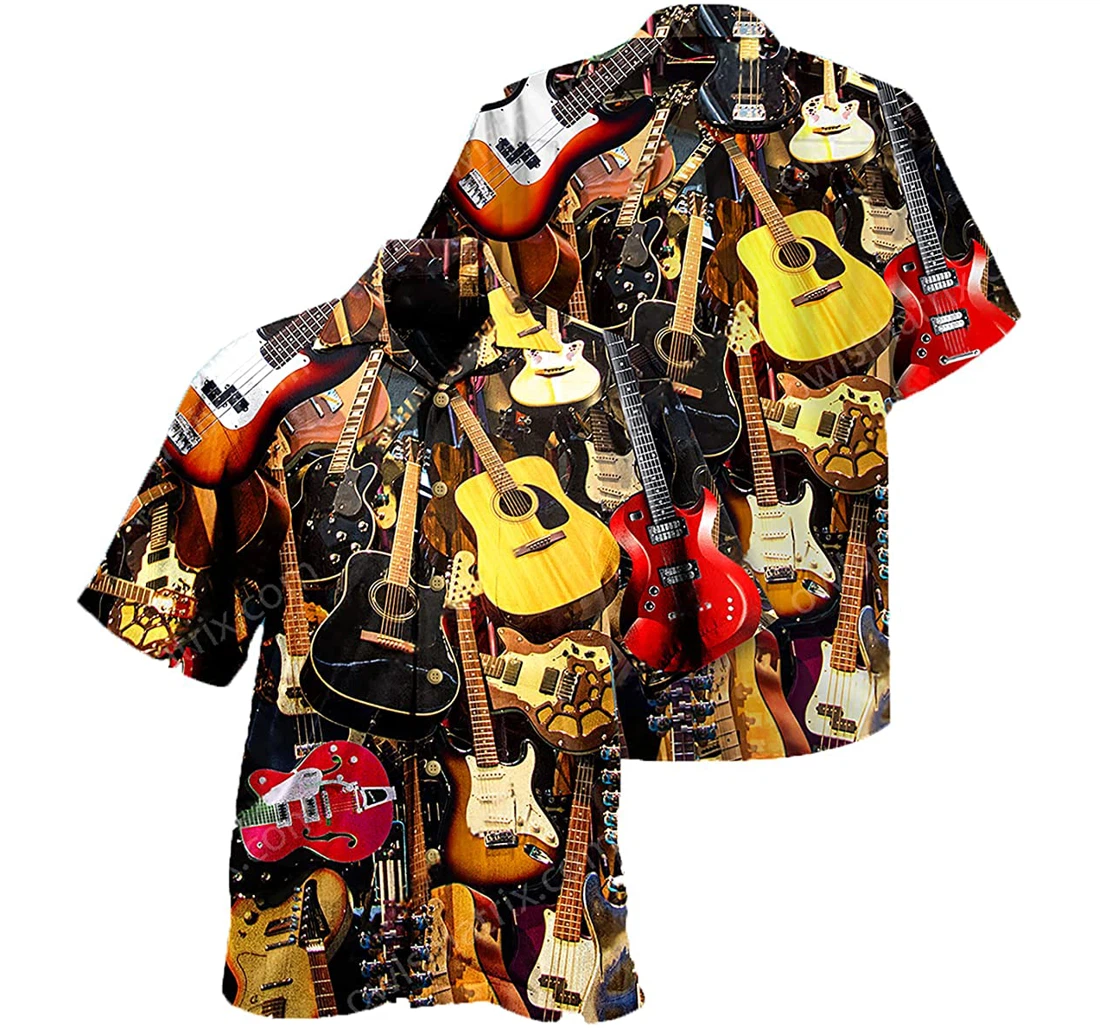 Music - Guitar You Can Have Guitar Lover White Hawaiian Shirt, Button Up Aloha Shirt For Men, Women