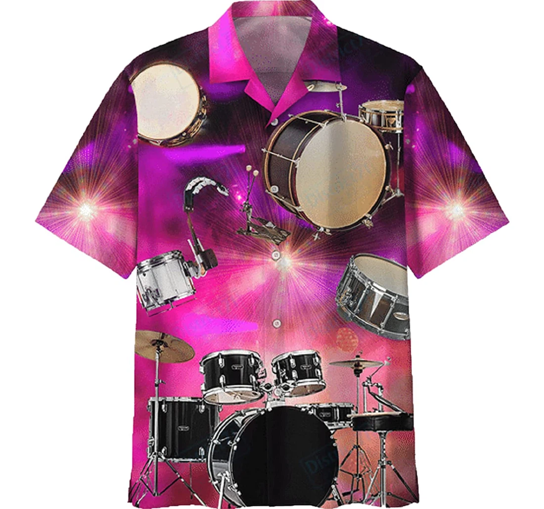 Drum Sunshine Drum Lover, Gift And White Hawaiian Shirt, Button Up Aloha Shirt For Men, Women