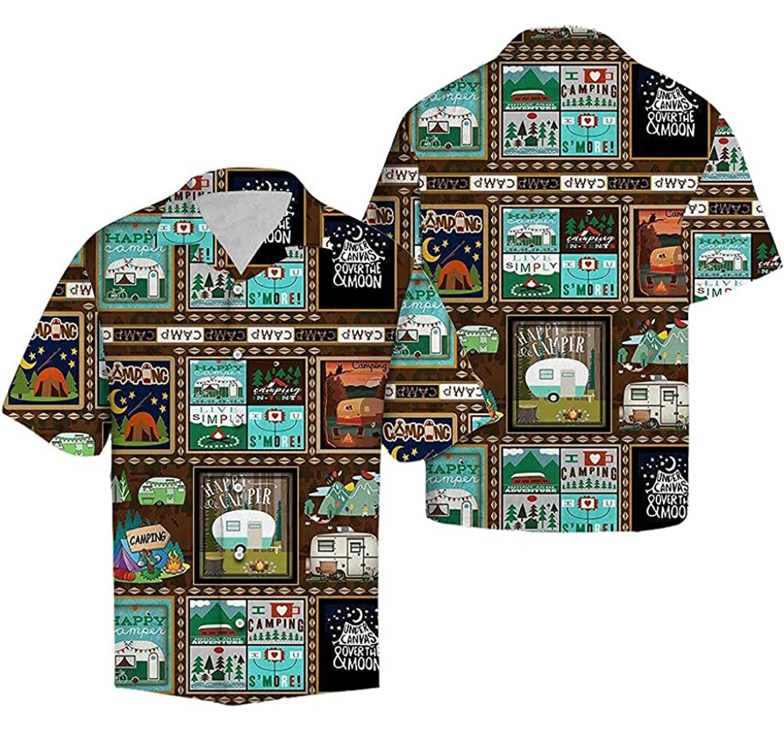 Camping Life Soft Hawaiian Shirt, Button Up Aloha Shirt For Men, Women