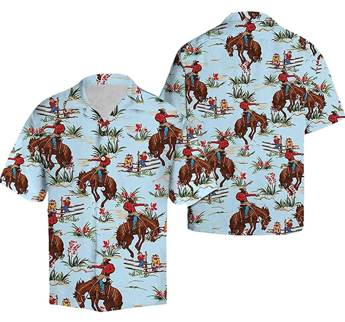 Awesome Cowboy Soft Hawaiian Shirt, Button Up Aloha Shirt For Men, Women