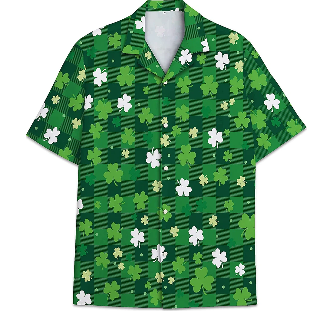 Sant Patrick's Day Funny Beach Shirts Hawaiian Shirt, Button Up Aloha Shirt For Men, Women