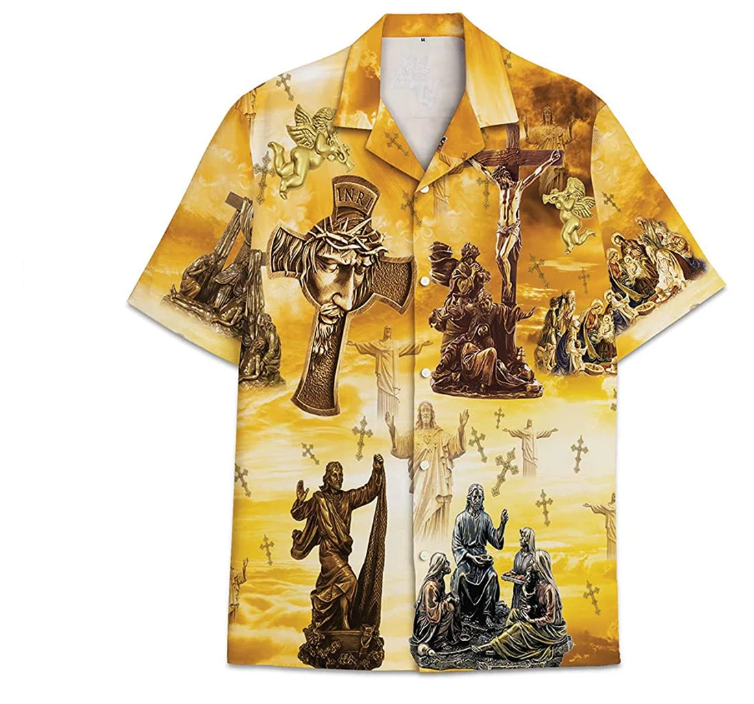 Religion Jesus Funny Beach Shirts Avic Hawaiian Shirt, Button Up Aloha Shirt For Men, Women