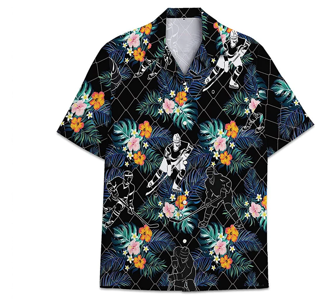 Hockey Funny Beach Shirts Avic Hawaiian Shirt, Button Up Aloha Shirt For Men, Women