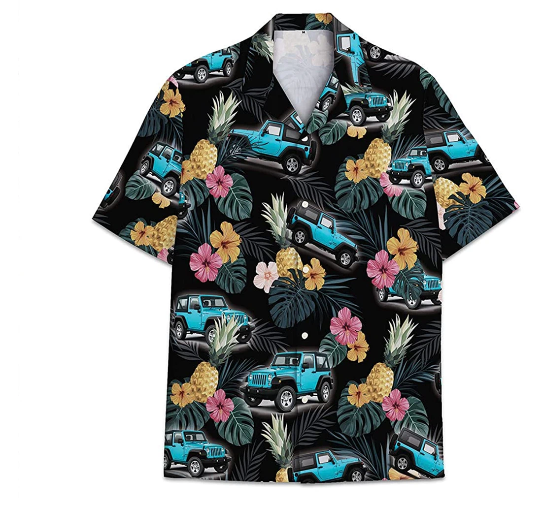 Car Funny Beach Shirts Hawaiian Shirt, Button Up Aloha Shirt For Men, Women