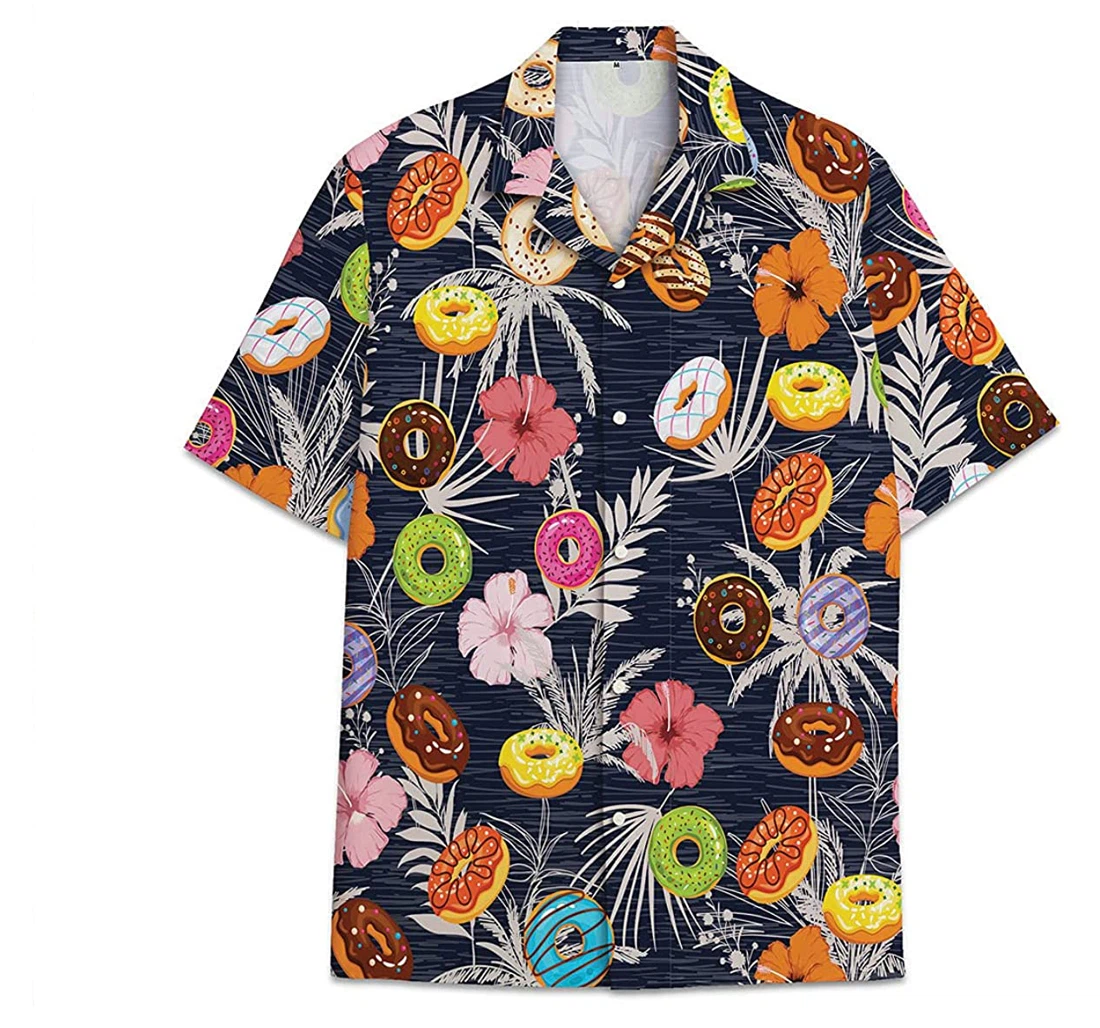 Donut Cake Funny Beach Shirts Hawai Hawaiian Shirt, Button Up Aloha Shirt For Men, Women