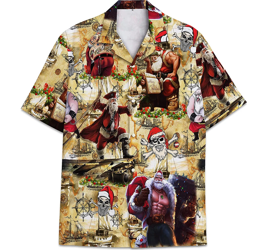 Christmas Funny Beach Shirts Hawaiian Shirt, Button Up Aloha Shirt For Men, Women