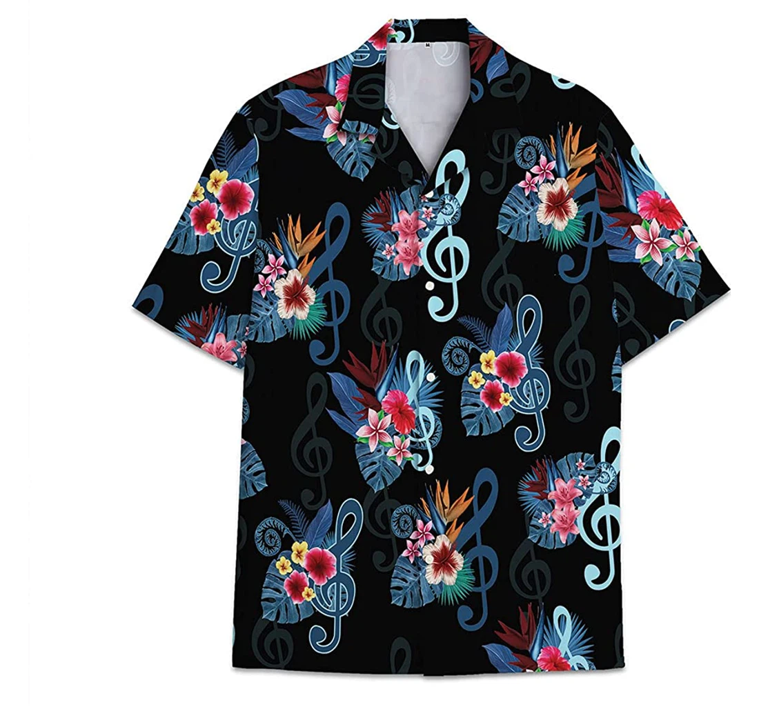 Music Funny Beach Shirts Hawaiian Shirt, Button Up Aloha Shirt For Men, Women