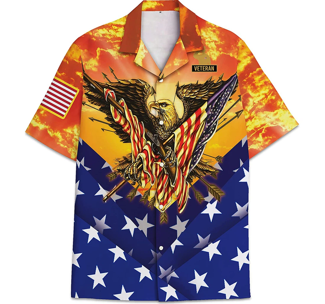 Veteran Funny Beach Shirts Hawaiian Shirt, Button Up Aloha Shirt For Men, Women