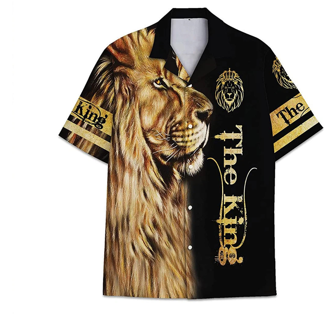 Lion King Funny Beach Shirts Hawai Hawaiian Shirt, Button Up Aloha Shirt For Men, Women