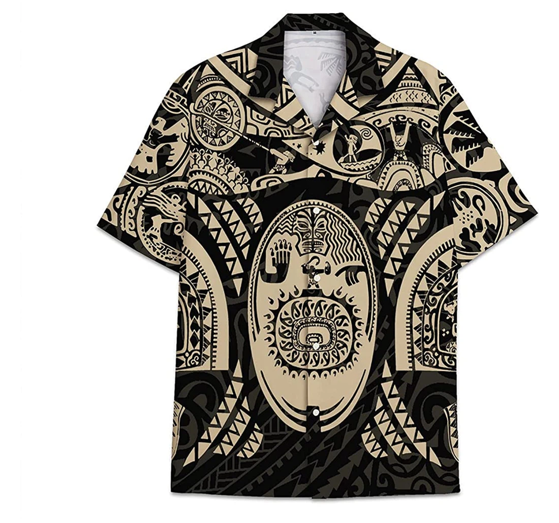 Maoritattoo Maoritattoo Funny Beach Shirts Hawaiian Shirt, Button Up Aloha Shirt For Men, Women