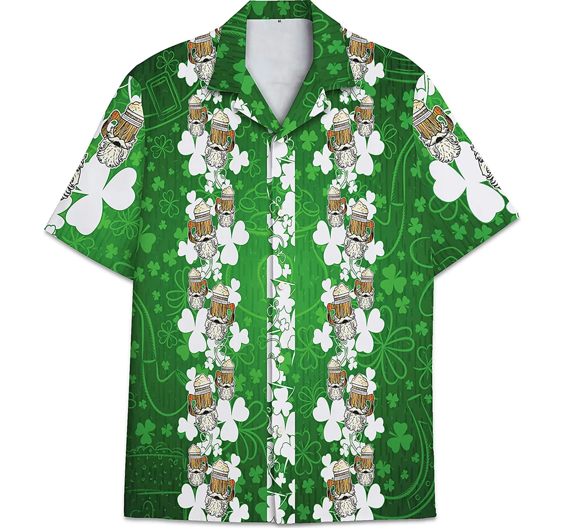 Sant Patrick's Day Funny Beach Shirts Hawaiian Shirt, Button Up Aloha Shirt For Men, Women