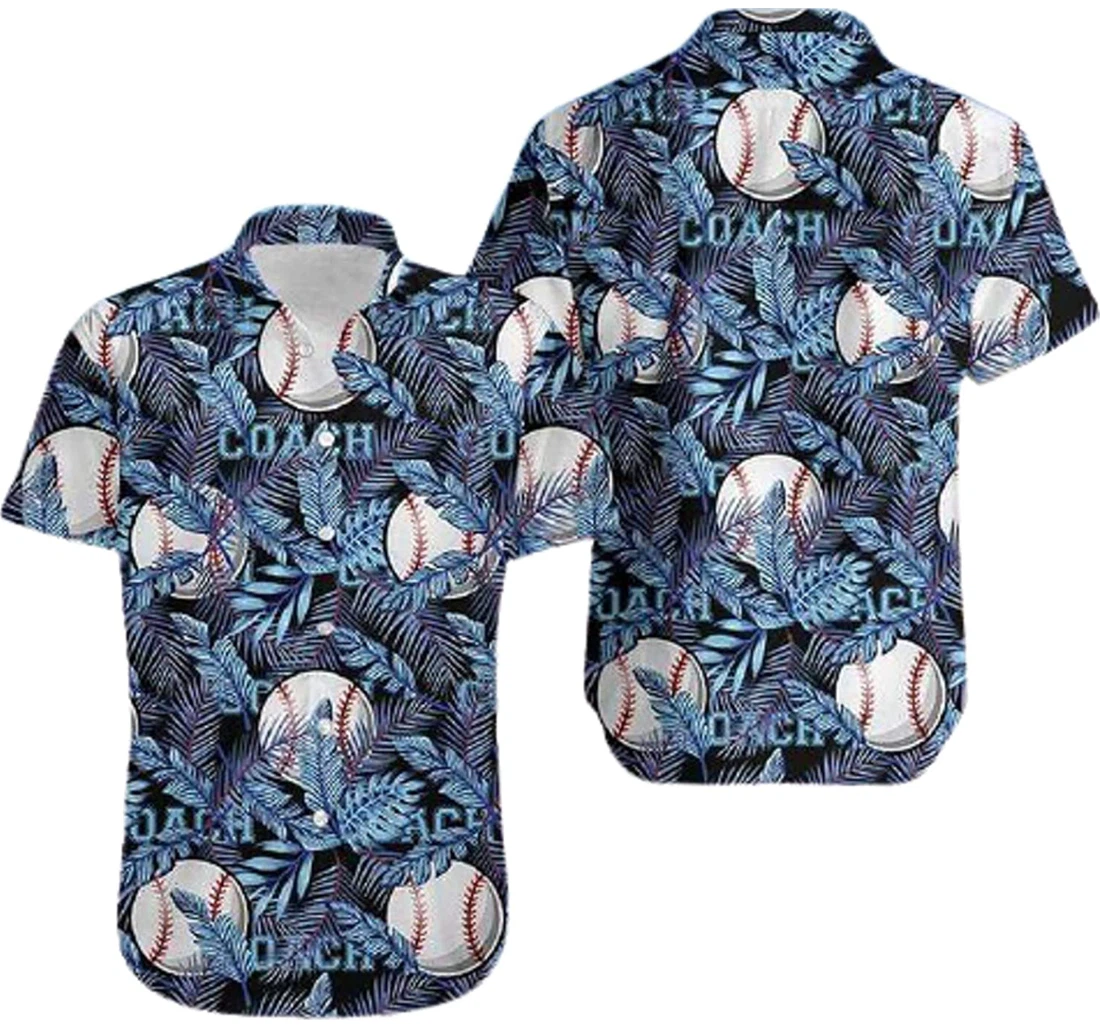 Baseball Coach Blue Shirts Fantastic, And Hawaiian Shirt, Button Up Aloha Shirt For Men, Women