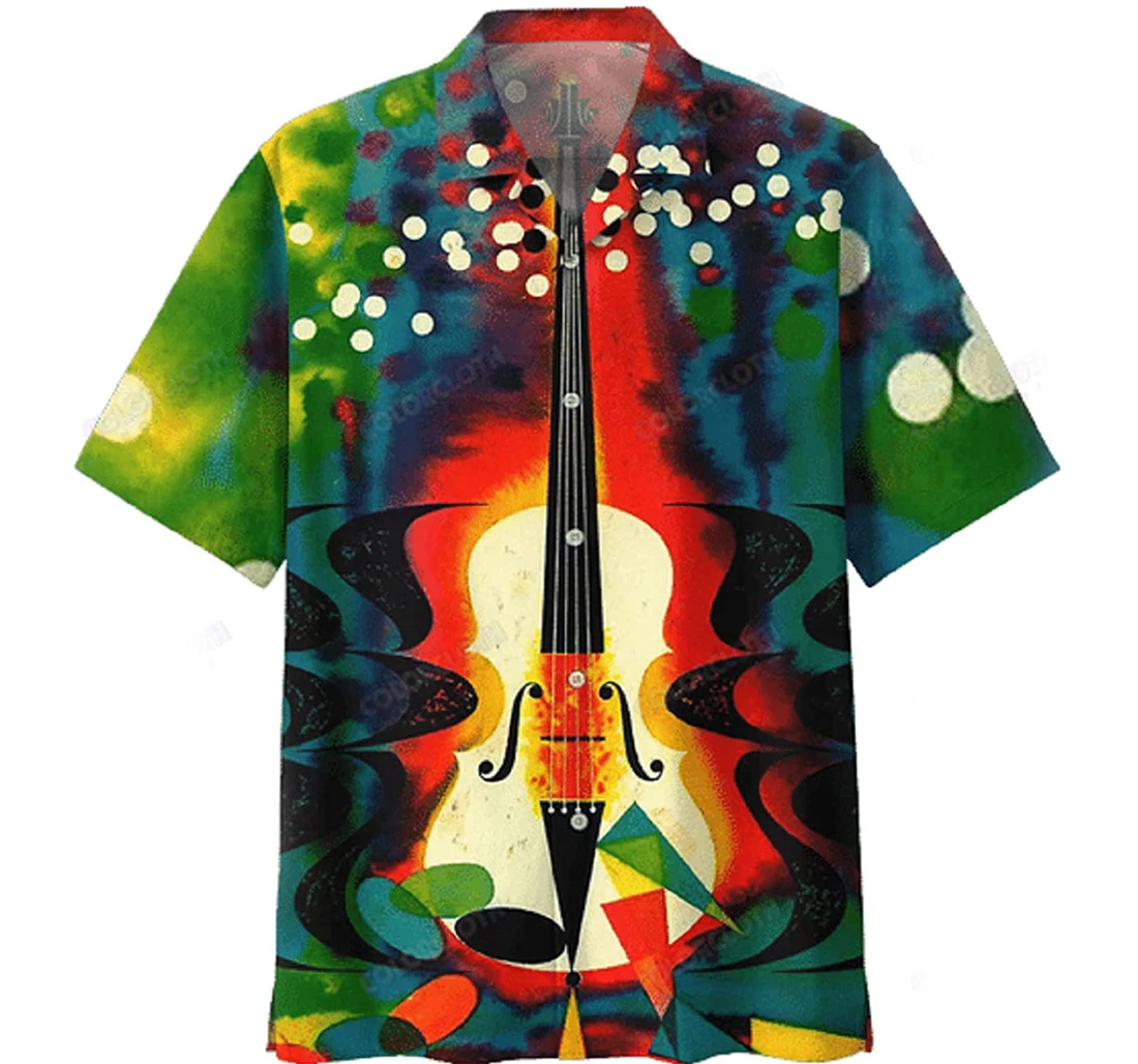 Violin And Cello Gift And Music Lover White Hawaiian Shirt, Button Up Aloha Shirt For Men, Women