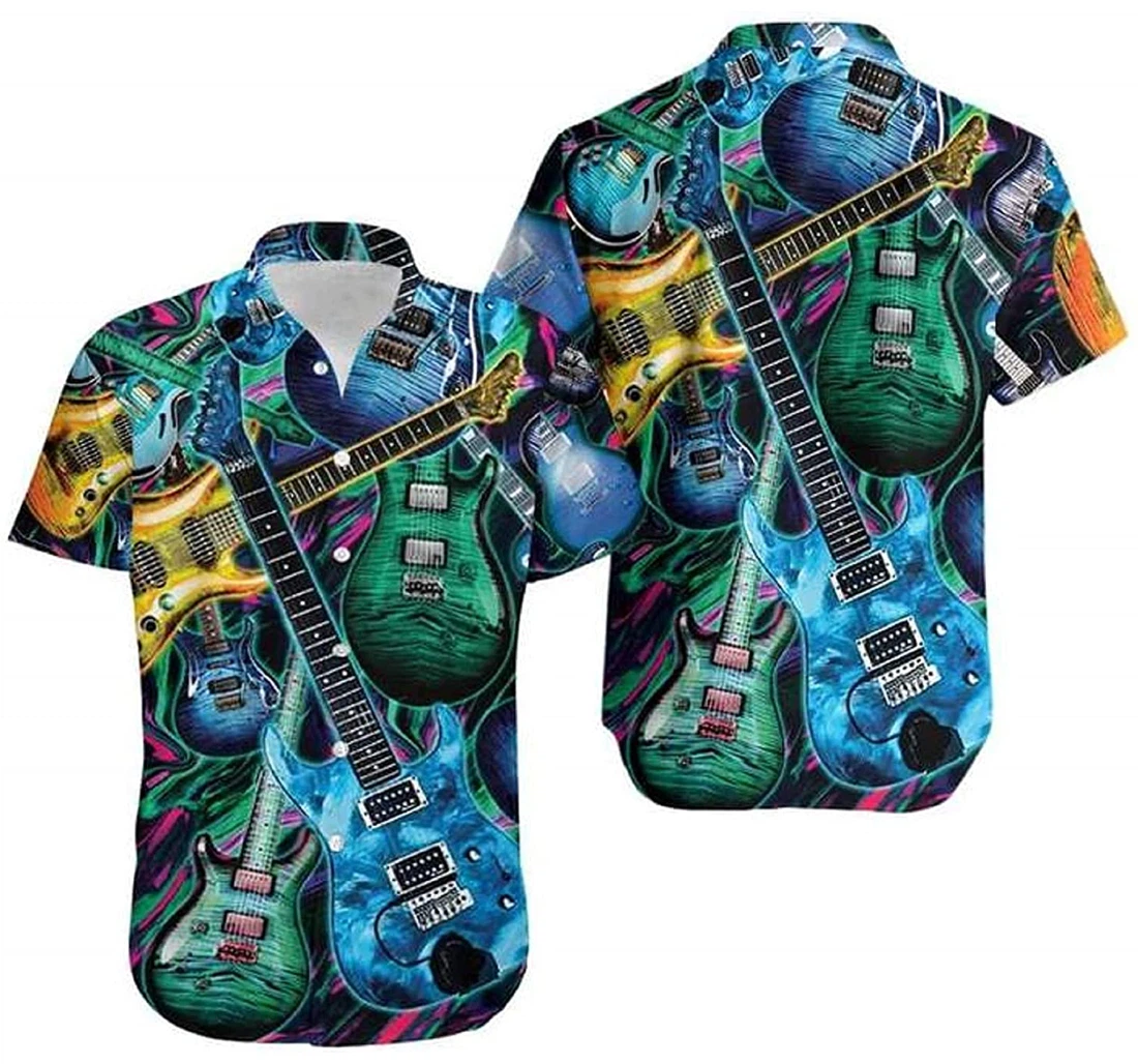 Shirts All I Want Is Guitar, Gifts And White Hawaiian Shirt, Button Up Aloha Shirt For Men, Women