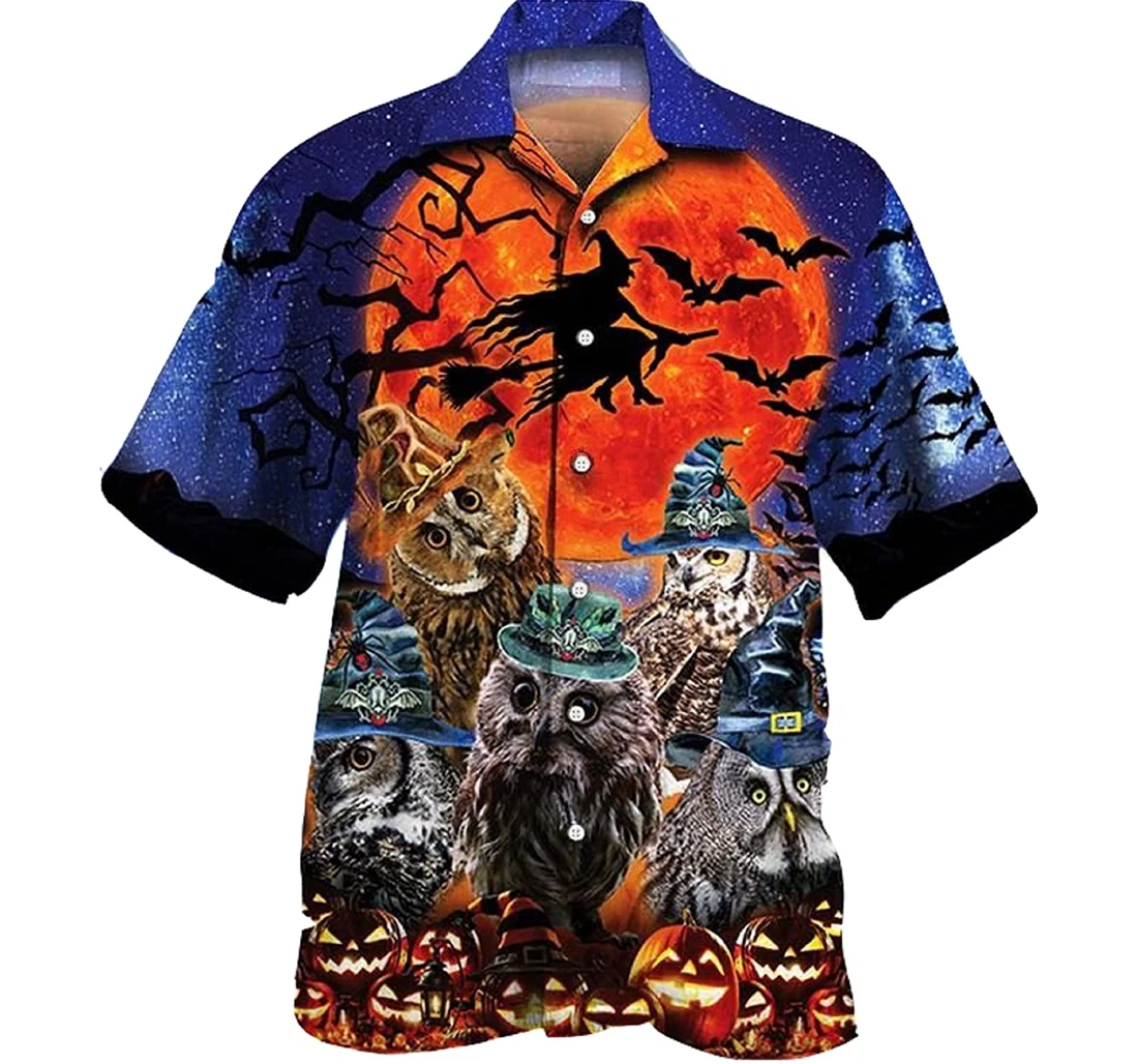 Cow Witch Hereford Cattle Lovers Halloween Night Gifts And White Hawaiian Shirt, Button Up Aloha Shirt For Men, Women