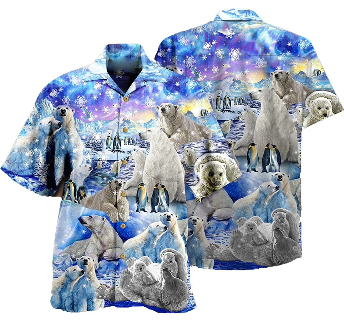 Bears Make Me Happy Humans Make My Head Hurt Gift And Animal Lover White Hawaiian Shirt, Button Up Aloha Shirt For Men, Women