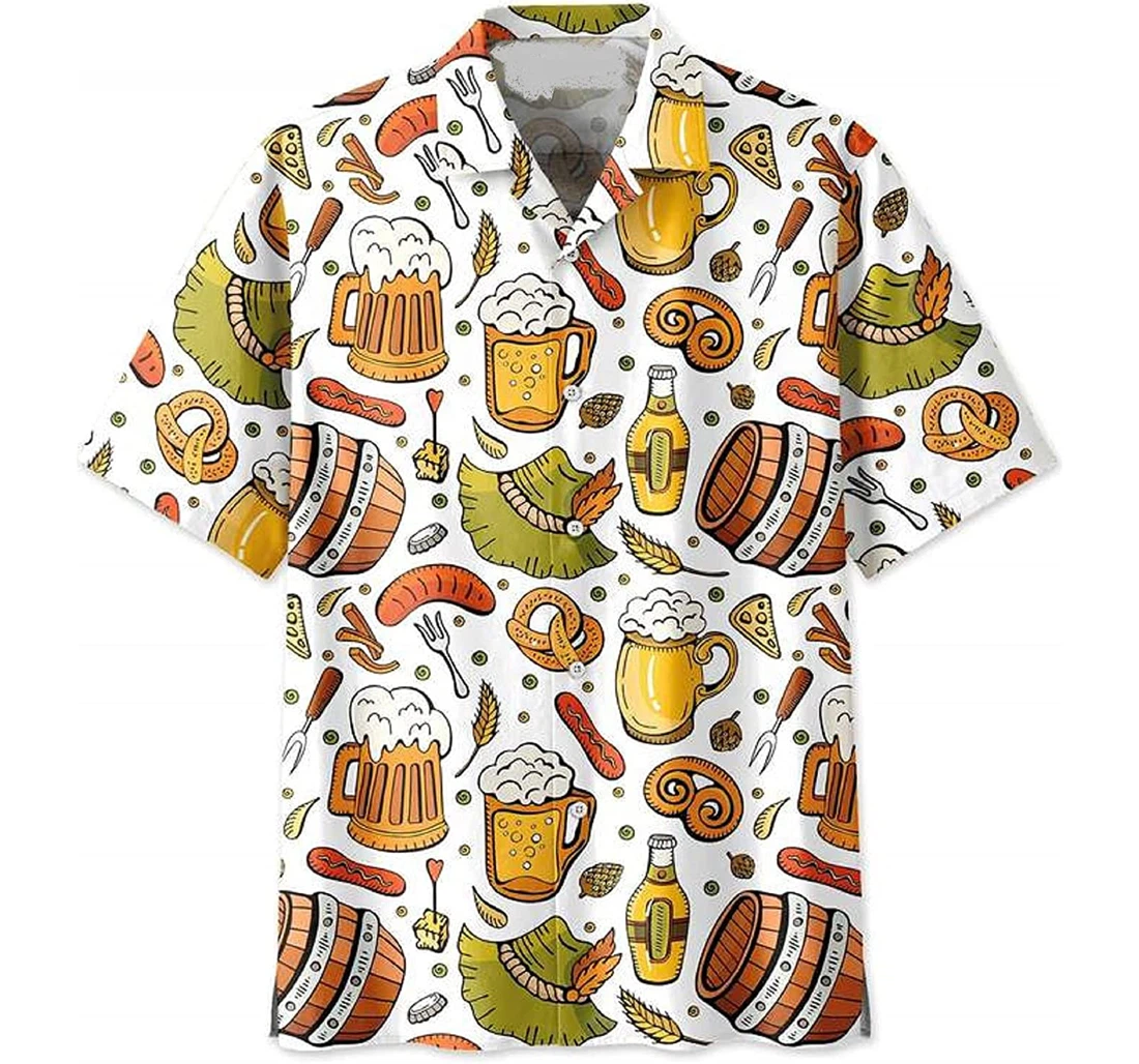 Beer, I Only Drink Beer On Days That End In Shirts White Hawaiian Shirt, Button Up Aloha Shirt For Men, Women